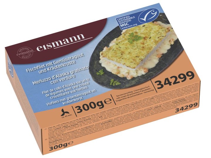 Fischfilet mit Gemüseragout und Kräuterkruste