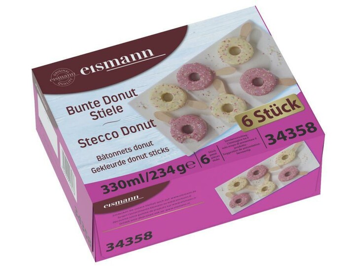 Bunte Donut Stiele