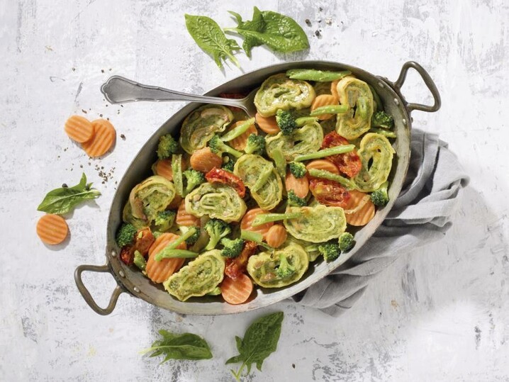 Bunte Maultaschenpfanne