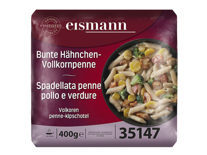 Bunte Hähnchen-Vollkornpenne