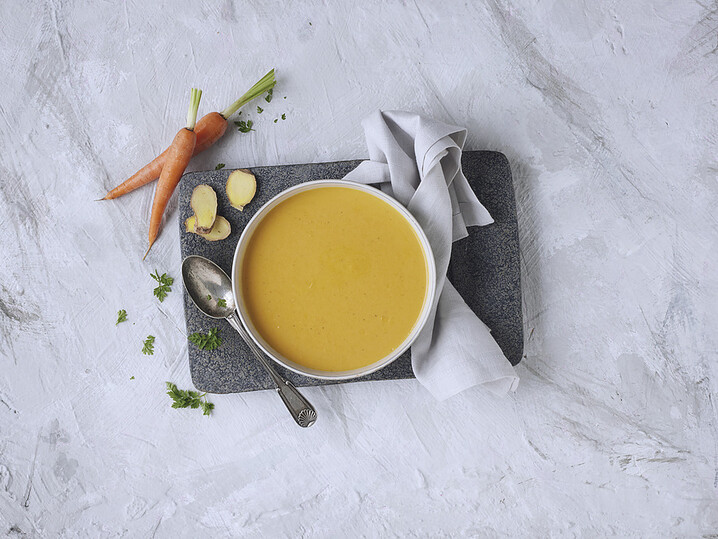 Möhrencremesuppe mit Ingwer