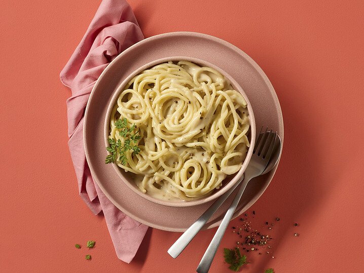Spaghetti Crème und Pfeffer