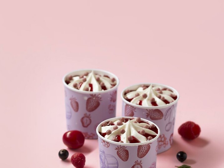 Panna Cotta Waldfrucht Eisbecher