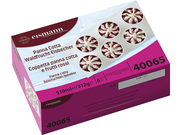 Panna Cotta Waldfrucht Eisbecher