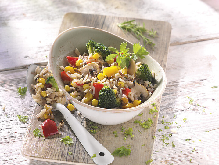 Gemüse-Mix mit Wildreis