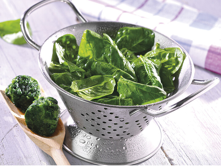 Blattspinat-Portionen