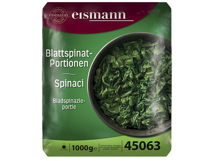 Blattspinat-Portionen