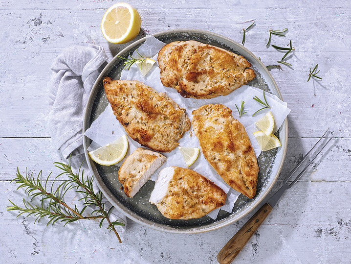 Mariniertes Hähnchen-Minutensteak "Rosmarin-Zitrone"