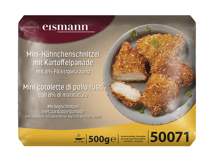 Mini-Hähnchenschnitzel mit Kartoffelpanade