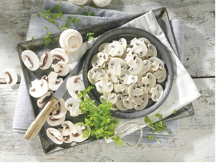 Champignons in Scheiben