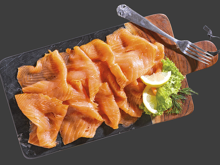 Räucherlachs in Scheiben