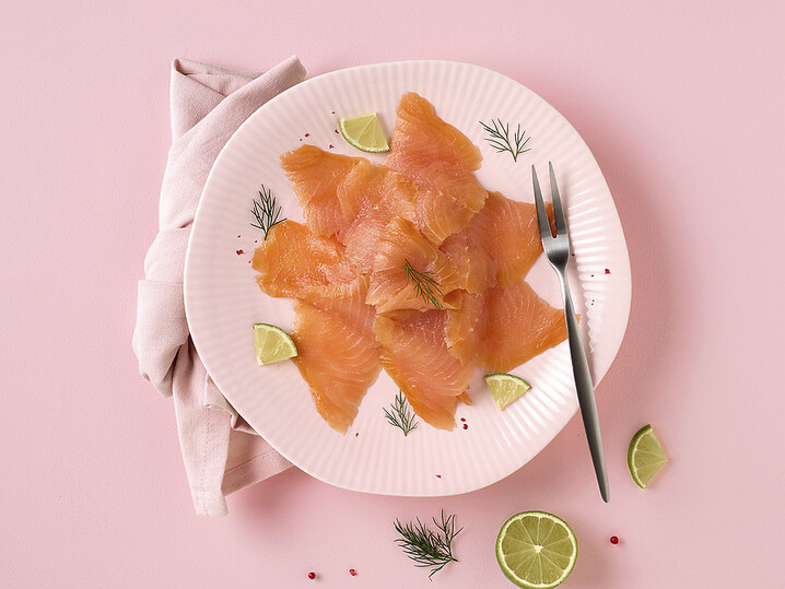 Räucherlachs in Scheiben