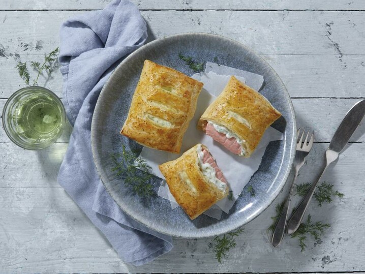 Lachs in Blätterteig