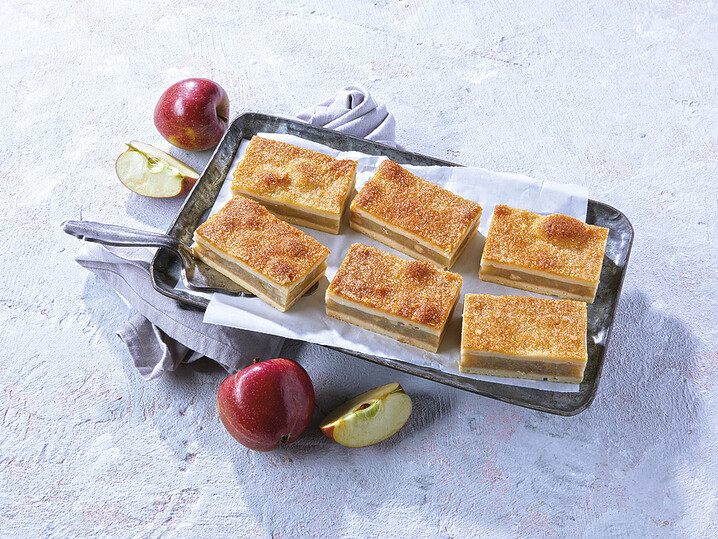 Gedeckte Apfelschnitte