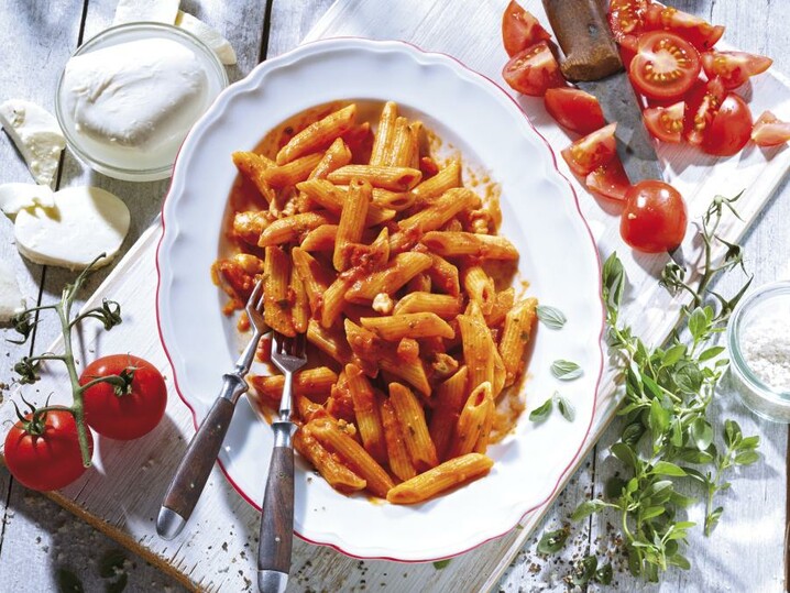 Penne „Tomate Mozzarella“